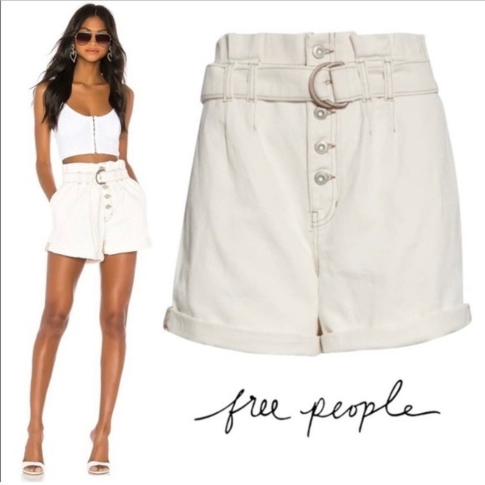 Free People High Waisted Utility Shorts Size 4